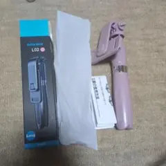 Selfie Stick L02 ピンク自撮り棒 三脚付き セルカ棒