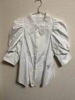 SNIDEL レース襟パフスリーブシャツ ONE SIZE