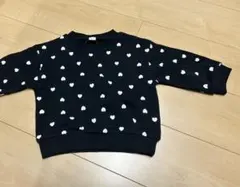 しまむら ハート柄 裏毛トレーナー サイズ90