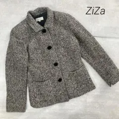 美品❣　ツイードジャケット　グレー　モノクロ　古着　ヴィンテージ　大きめ　ｌ