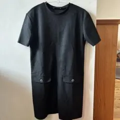 ZARA 半袖 ミニワンピース ブラック