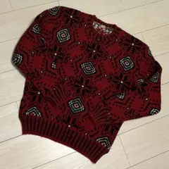 MEN'S MELROSE ヴィンテージ 80's ノルディック柄 ニット