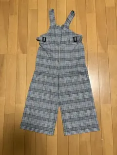 GU チェック柄オーバーオール 120サイズ