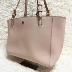 TORY BURCH エマーソン サフィアーノ トートバッグ ピンクベージュ 革
