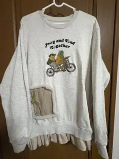 一点もの ハンドメイド graniph Frog and Toad スウェット