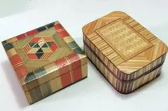 アンティーク小物入れ　木製工芸品　金属工芸品　アンティーク　箱　骨董品 アンティーク 宝箱 ハート形鍵付き 貯金箱 小物入れ 木製