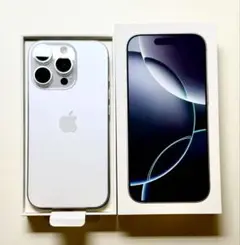 【美品】iPhone 16 Pro 128GB ホワイトチタニウム simフリー