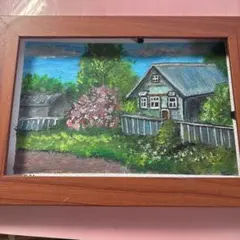 懐かしい風景シリーズ　田舎の風景 原画 水彩画 癒し絵シリーズ