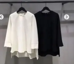最終SALE【Itheory luxe】黒 クルーネックプルオーバー プラウス