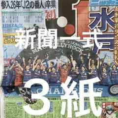 水戸ホーリーホック　初J1昇格　ディリー　日刊　スポニチ ３紙セット