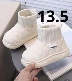 13.5cm ベビー ブーツ 白