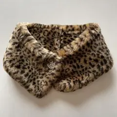 フェイクファーマフラー　アニマル柄　【一部キズあり】