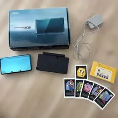 任天堂 3DS アクアブルー 本体 ゲームカード ジャンク品