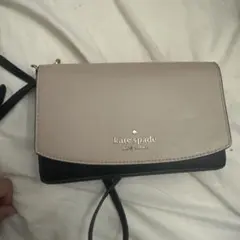 kate spade ショルダーバッグ ライトグレー/ブラック