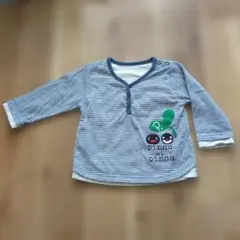 95サイズ　ピングー＆ピンガ　ボーダーカットソー　PINGU　リーフ