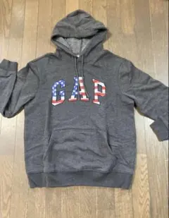 りゅうちゃん着用 GAP アメリカ国旗デザイン パーカー Mサイズ グレー