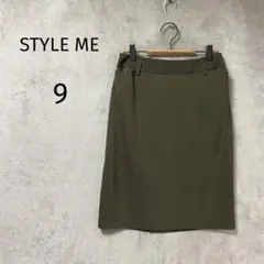 スタイルミー/タイトスカート/M/スリット 日本製 ダークグリーン