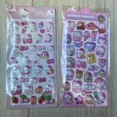 キティ　ボンボンドロップシール　立体シール　２枚セット