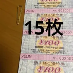 クリップ　+ 15枚☀️イオングループ株主優待券
