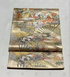 美品　和服帯　西陣織　正絹　古典.伝統柄模様　袋帯(六通) 早い者勝ち