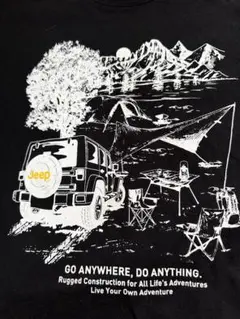 Jeep オリジナルグラフィックTシャツ キャンプ アウトドア ブラックのサムネイル