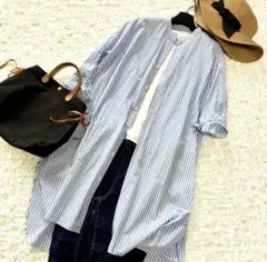 ユナイテッドアローズSTYLEforLIVING ストライプロングワンピース
