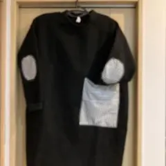 新品 大きいサイズ 4L 裏起毛 秋冬 黒 ロング ゆったりチュニック　♡