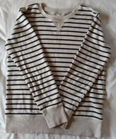 ストライプ Vネック トレーナー