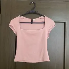 H &M スクエアネック カットソー　Tシャツのサムネイル