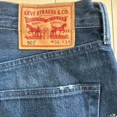値下げ中/LEVI'S 501 W36 L34 ダメージ加工デニム/インディゴ