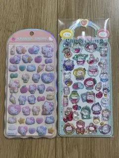 正規品　ハローキティ コットンパフィー シール サンリオ 2枚セット