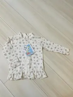 UVカット花柄フリルラッシュガード 90