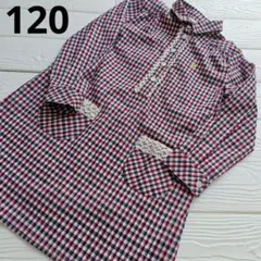 HusHusH チェック柄　トップス　シャツブラウス 120　チュニック