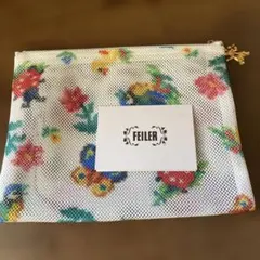 未使用　フェイラー　チェリープリント メッシュエコバッグ フェイラー メッシュ バッグ チェリー エコ 未使用 フェイラー