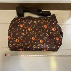 花柄 ショルダーバッグ ブラウン