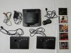 NEOGEO CD 本体 HORI ファイティングスティックNEOIIソフト付