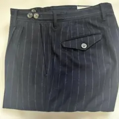 GTA サキソニー フラノチョークストライプサイドアジャスター 2プリーツ