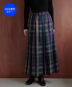 チェックスカート プリーツ