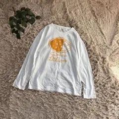 6751✾グラニフ✾長袖カットソー【M】ホワイト/カレー×カレイダジャレ/ロンT