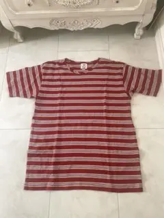 ワコール 赤 ストライプ 半袖Tシャツ M