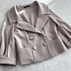 近年モデル FOXEY 女優襟 リブスリーブ ジャケット コート 40 近年モデル FOXEY 女優襟 リブスリーブ ジャケット コート 40