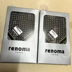 renoma 幾何学模様 ハンカチ 2枚セット