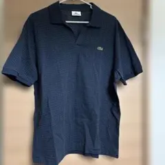 LACOSTE ポロシャツ ドット柄 ネイビー