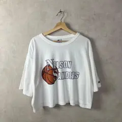 80s 90s USA製 チャンピオン ショート丈Tシャツ XL vintage