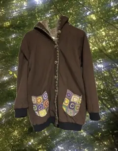 森ガール　グラニースクエア　裏ボアもこもこアウター