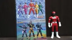 バンダイ★レッドレーサー★ミニソフビフィギュア★番組督促ステッカー
