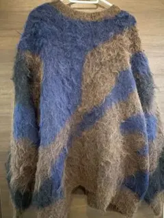 MONO-MART オーバーサイズニット F ブラウン・ブルー