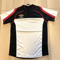 umbro Vネックサッカーシャツ 白黒赤S2335番