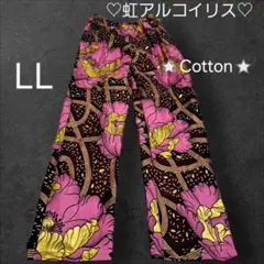 ・496・テーパードパンツ・LL・股下64cm・Cotton・ラメゴールド