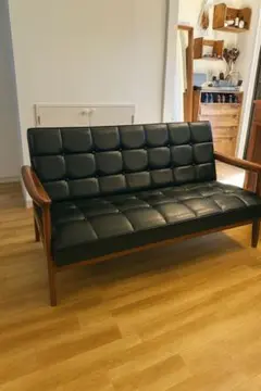 ☆FL225【中古品】 Kチェア カリモク60 1シーター スタンダードブラック カリモク60 Kチェア1シーター ≪ワイド≫ スタンダードブラック